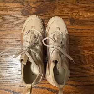 Dior Tan and Cream Sneakers